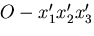 $O-x^\prime_1x^\prime_2x^\prime_3$