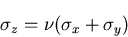 \begin{displaymath}
\sigma_z=\nu(\sigma_x+\sigma_y)
\end{displaymath}