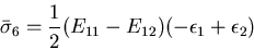 \begin{displaymath}
\bar{\sigma}_6=\frac12(E_{11}-E_{12})(-\epsilon_1+\epsilon_2)
\end{displaymath}